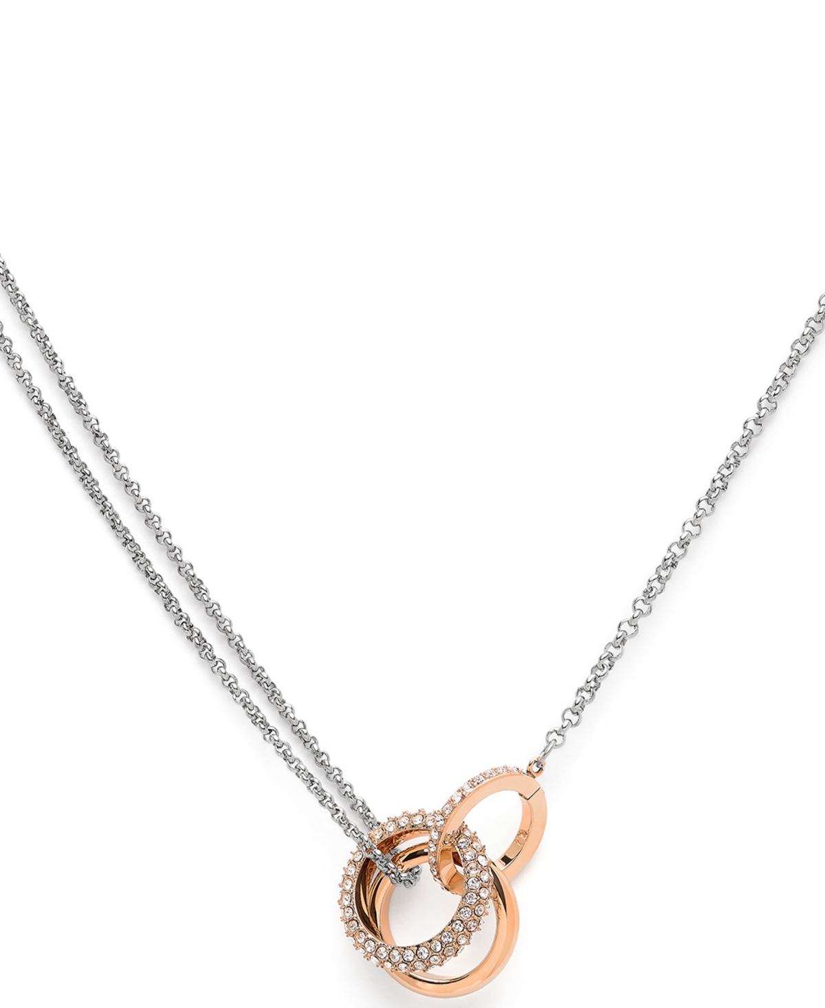 Olivia Burton Carnation Silver-tone Interlink Necklace