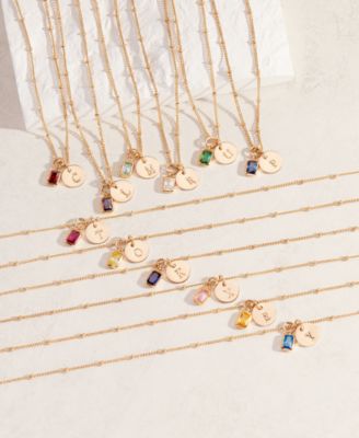 Cubic Zirconia 14K Gold-Plated Mackenzie Birthstone Charm