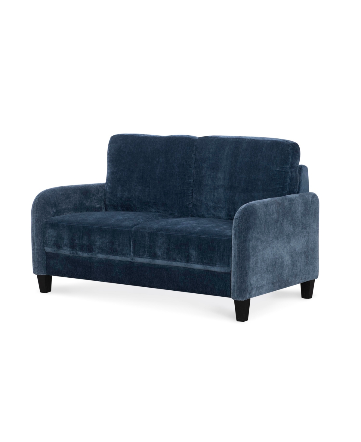 Home Furniture Outfitters Everly Blue Velvet Loveseat