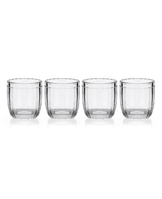Fitz and Floyd Beaded 10-oz Double Old Fashioned Glasses 4-Piece Set - Macy's