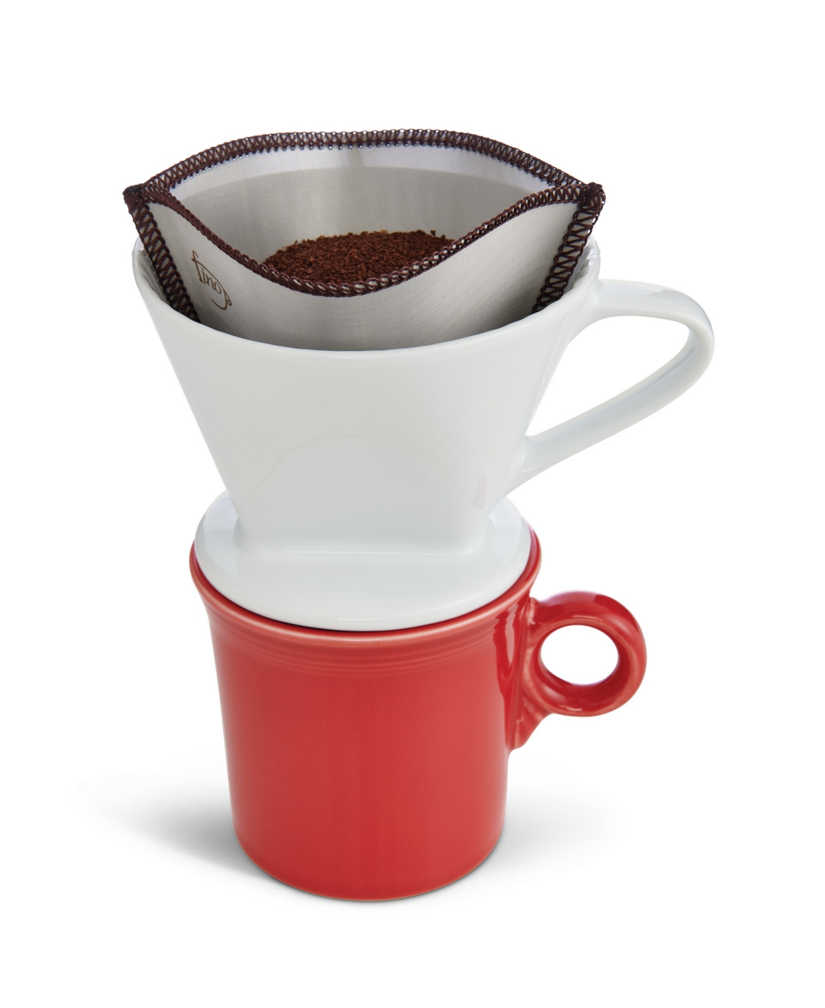 Fino Number 2-Size Filter Cone and Flexible Mesh Coffee Filter, Brews 2 to 6-Servings