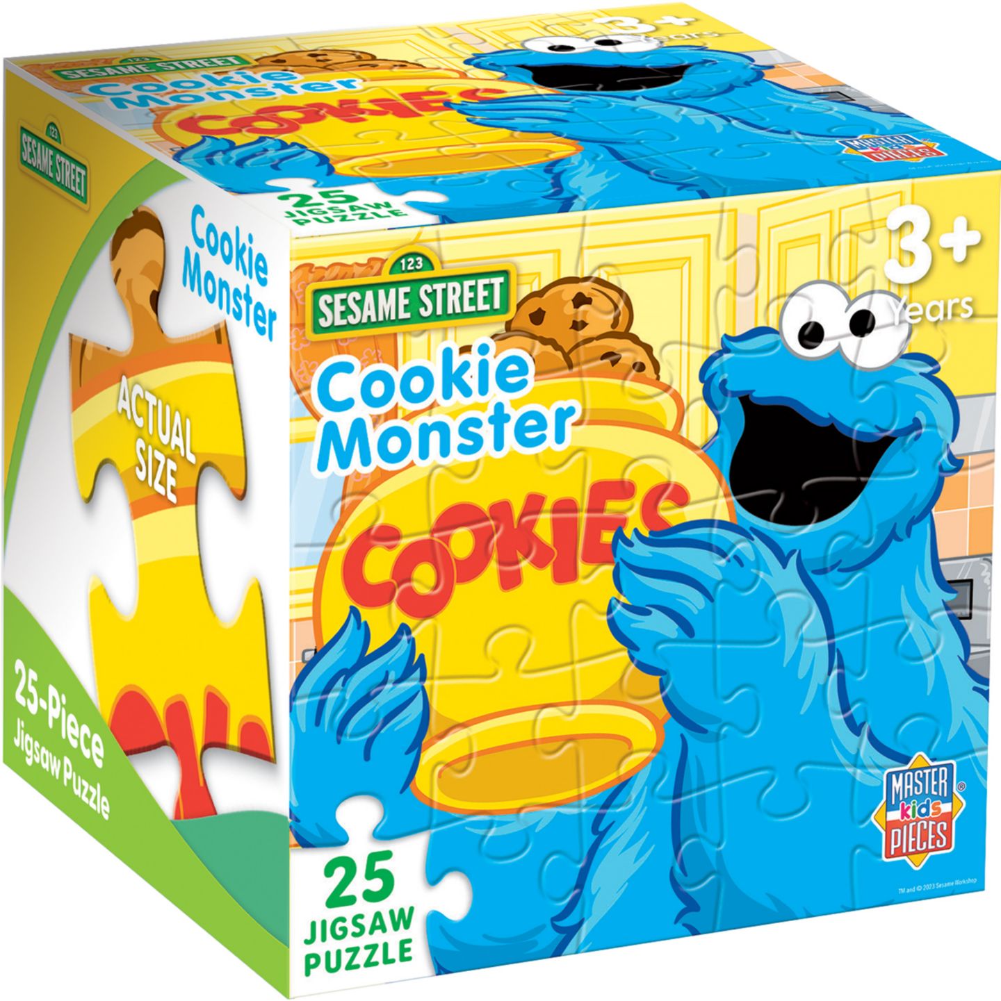 Детский пазл MasterPieces Puzzles Sesame Street Cookie Monster 25 Piece Puzzle, Ages 3+ — фото 1