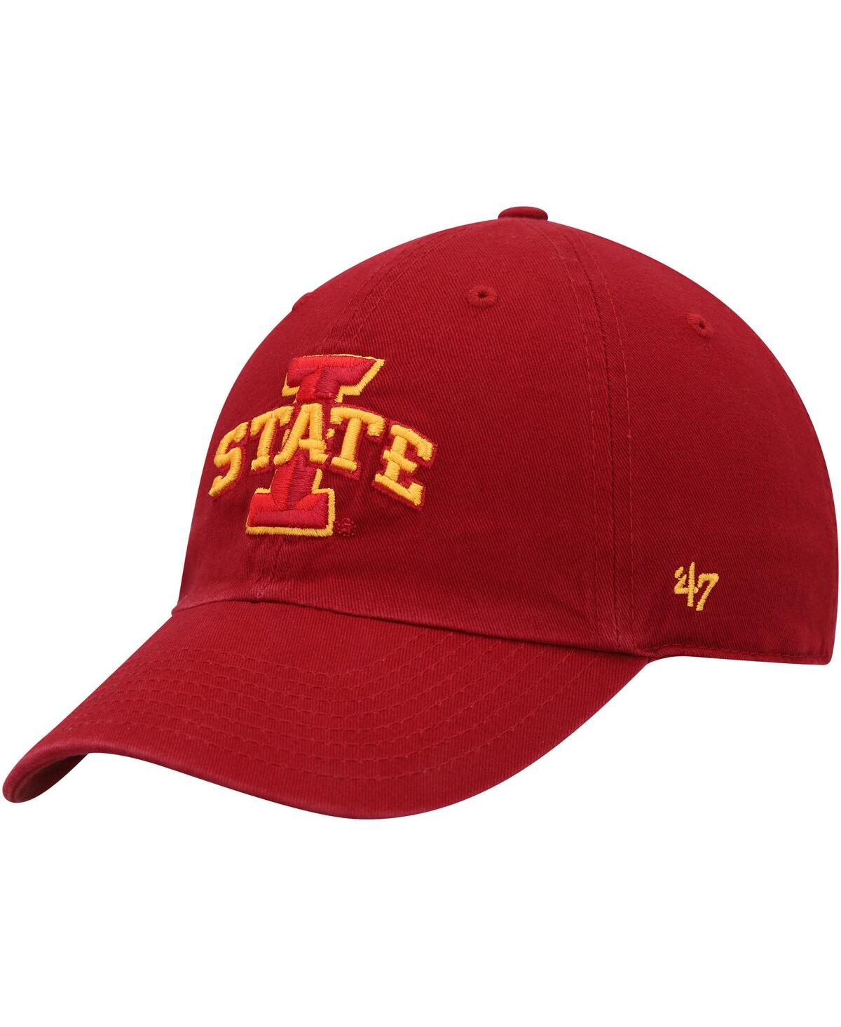 47 Brand Men's ' Cardinal Iowa State Cyclones Clean Up Adjustable Hat
