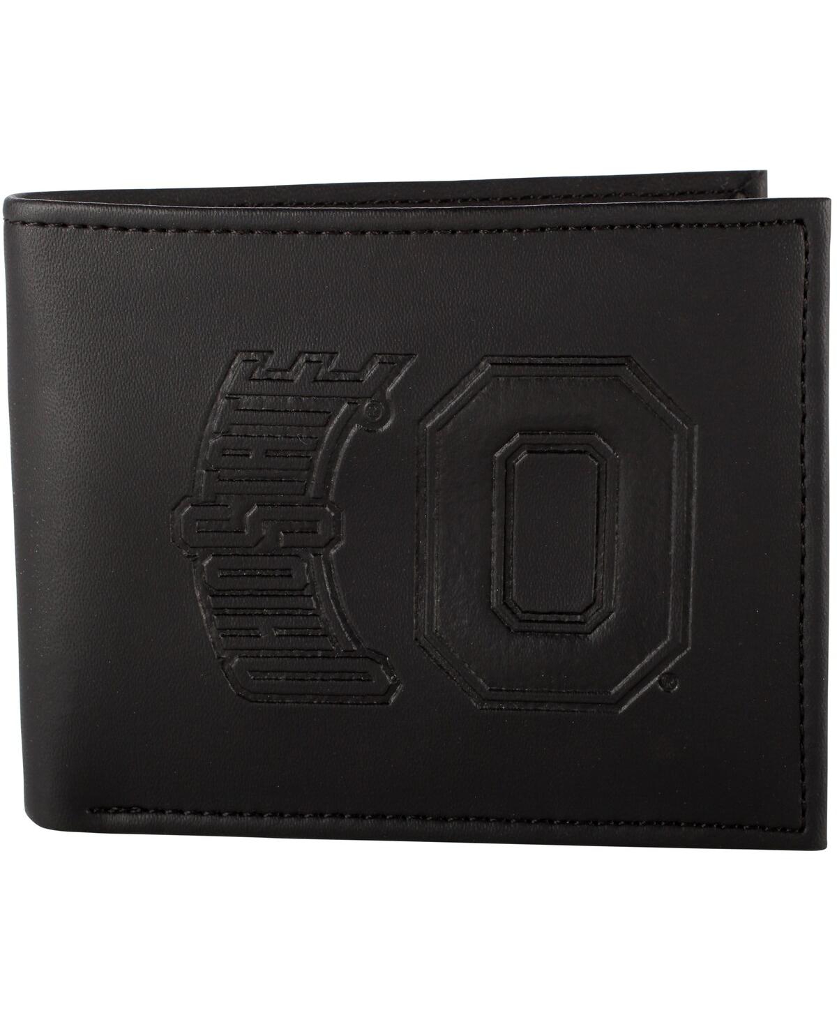 Men's Black Ohio State Buckeyes Hybrid Bi-Fold Wallet - Black
