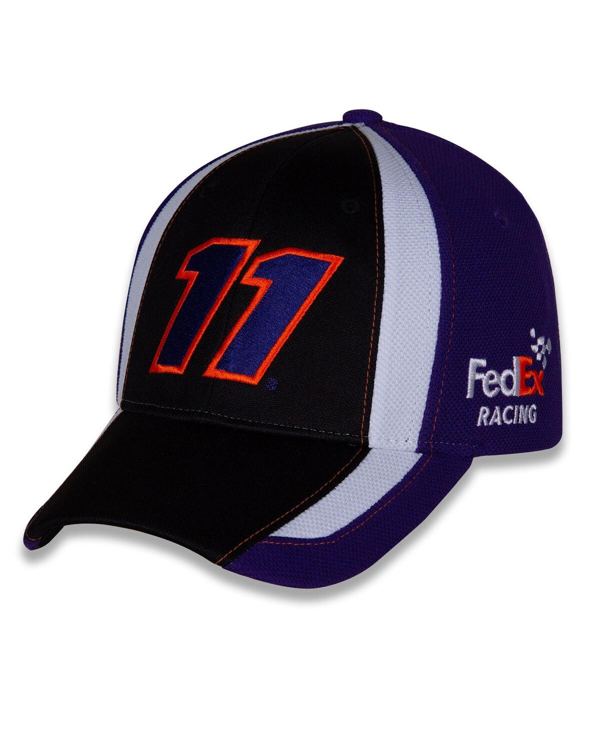 Men's Joe Gibbs Racing Team Collection Black, Navy Denny Hamlin Restart Adjustable Hat - Black, Navy