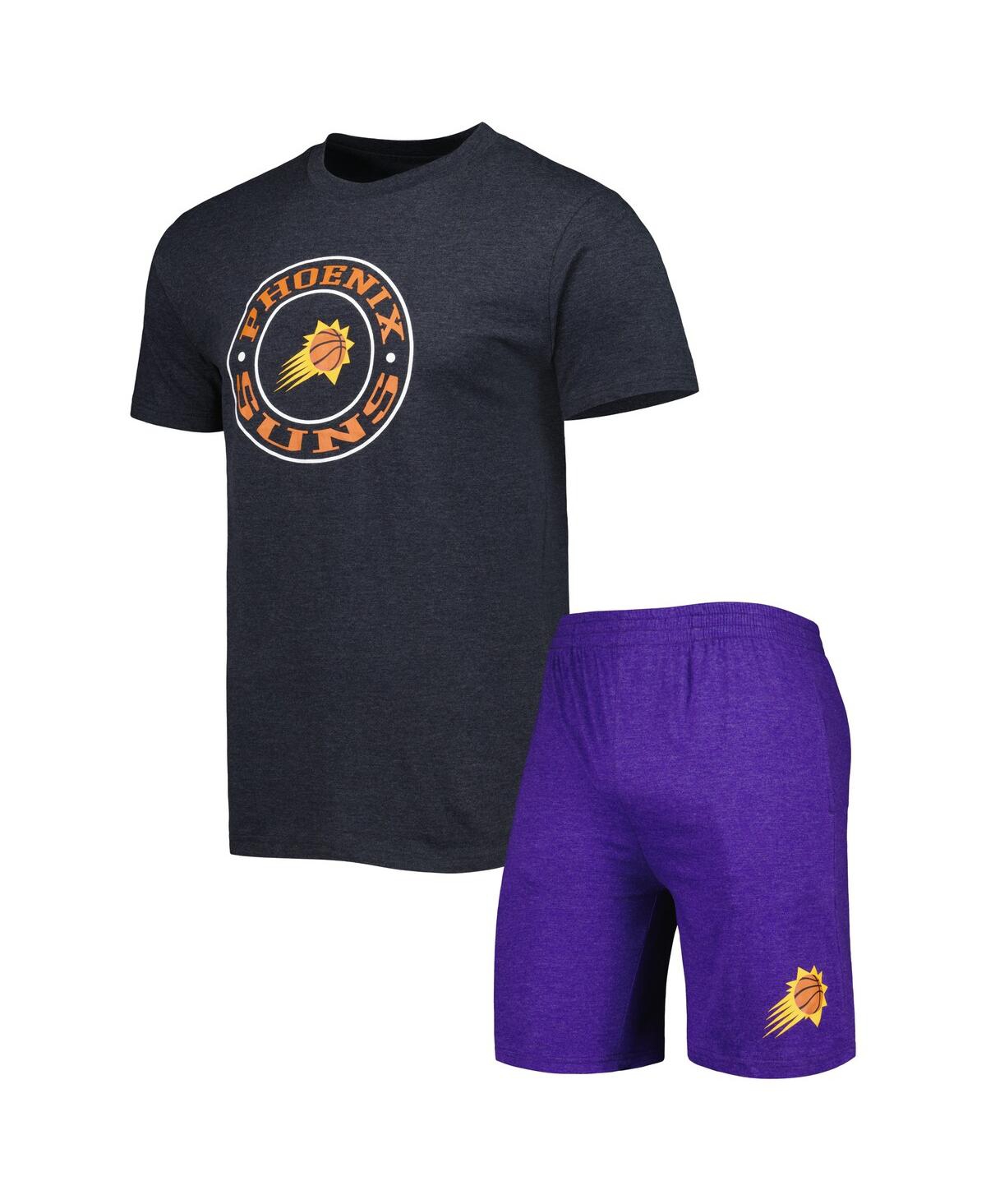 Men's Concepts Sport Black Phoenix Suns T-shirt and Shorts Sleep Set - Black