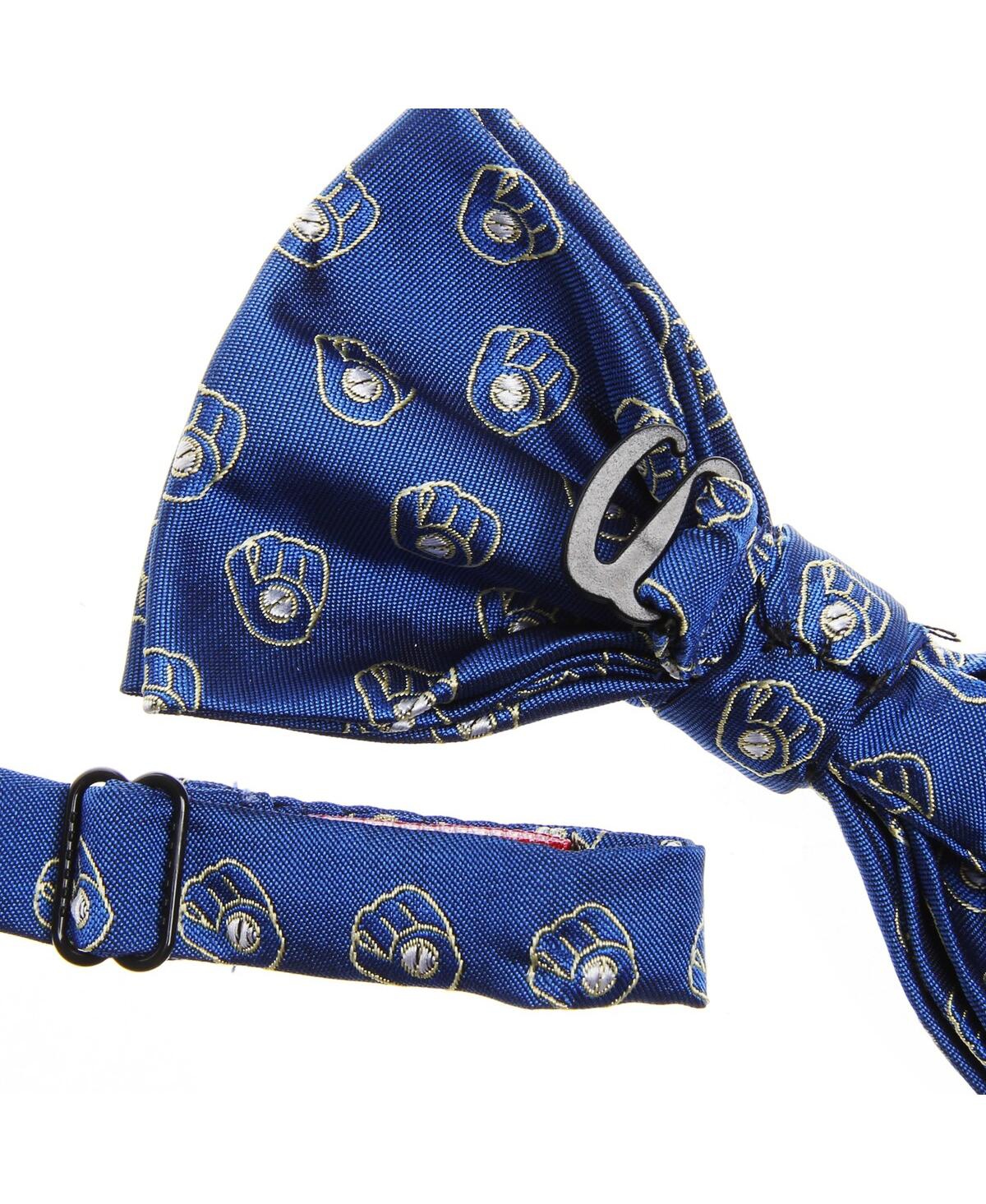 Shop Eagles Wings Men's Blue Milwaukee Brewers Repeat Bow Tie