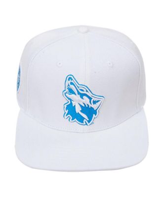 Men's White Cheyney Wolves Mascot Evergreen Wool Snapback Hat