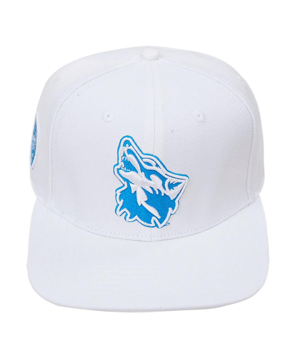 PRO STANDARD MEN'S PRO STANDARD WHITE CHEYNEY WOLVES MASCOT EVERGREEN WOOL SNAPBACK HAT 