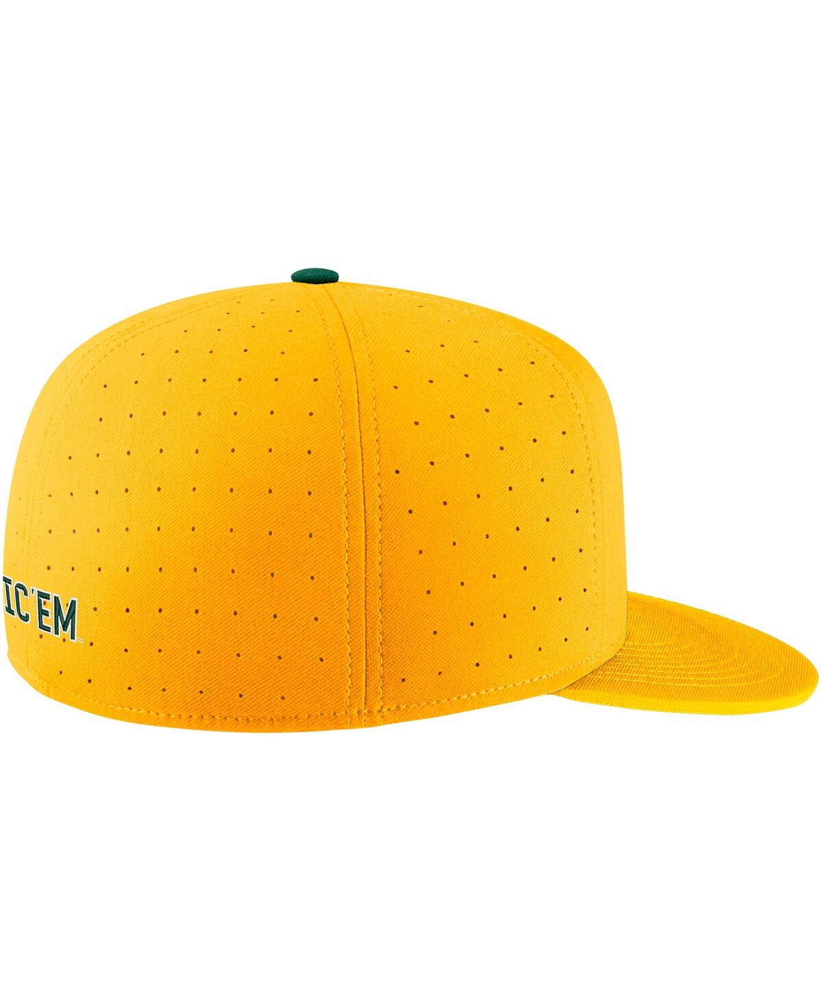 Men's NikeBaylor Bears Aero True Baseball Performance Fitted Hat - Gold
