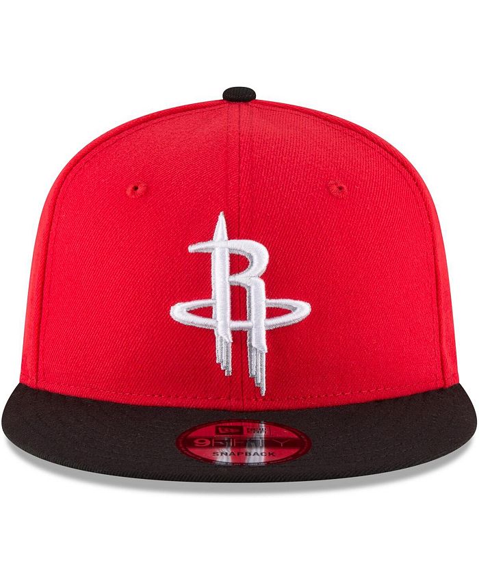 New Era Men's Red, Black Houston Rockets Two-Tone 9FIFTY Adjustable Hat ...