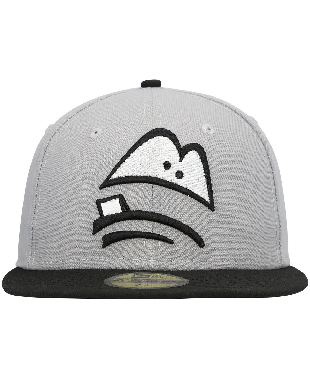 Men's New EraLansing Lugnuts Authentic Collection Road 59FIFTY Fitted Hat - Gray
