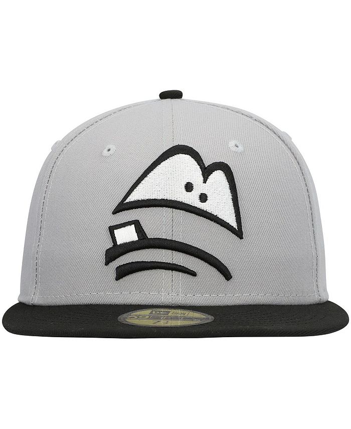 New Era Men's Gray Lansing Lugnuts Authentic Collection Road 59FIFTY