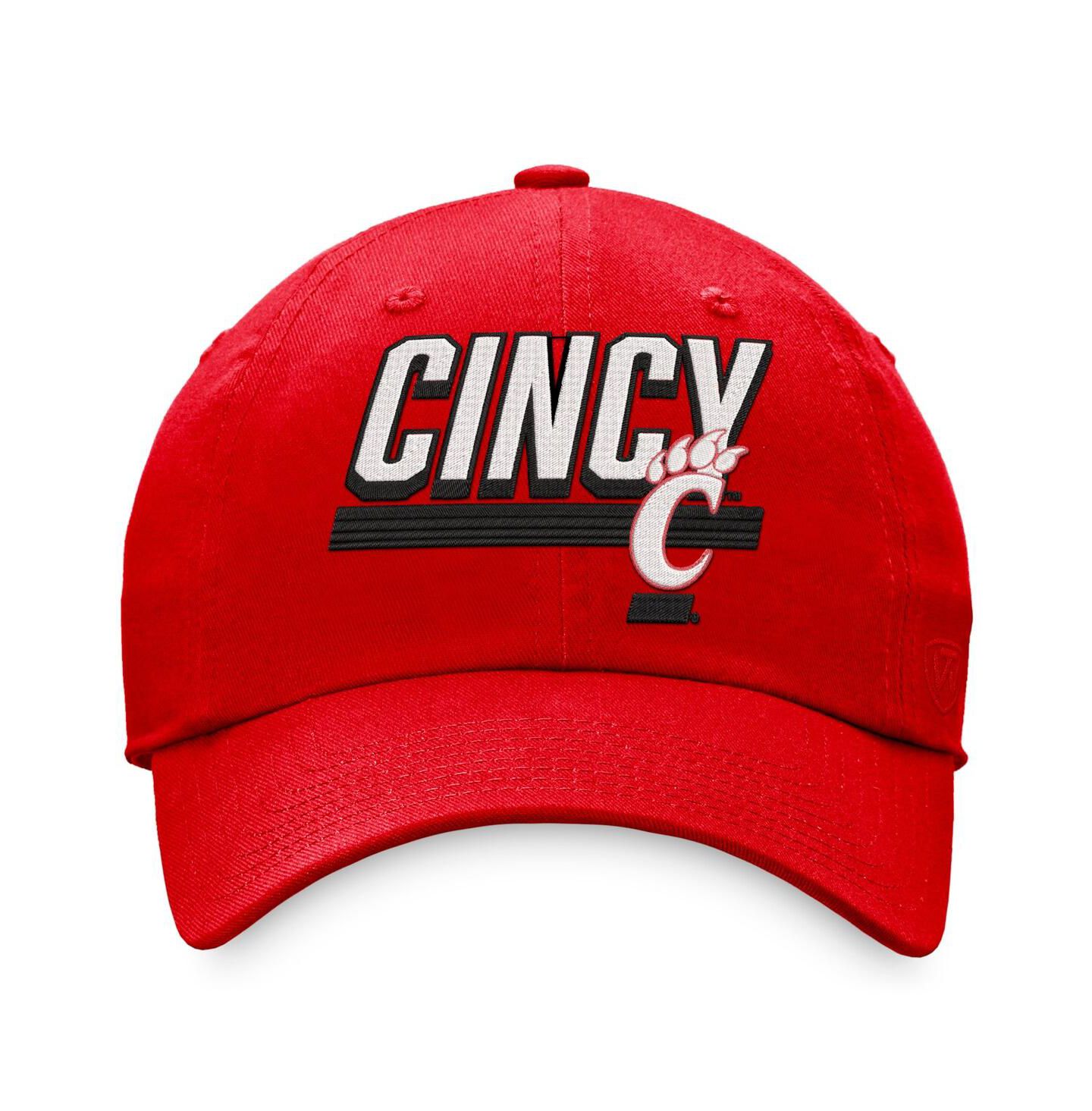 Мужская кепка Top of the World Red Cincinnati Bearcats Slice Adjustable Hat — фото 3