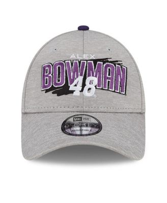 Men's Gray Alex Bowman Name Splash 9FORTY Snapback Adjustable Hat