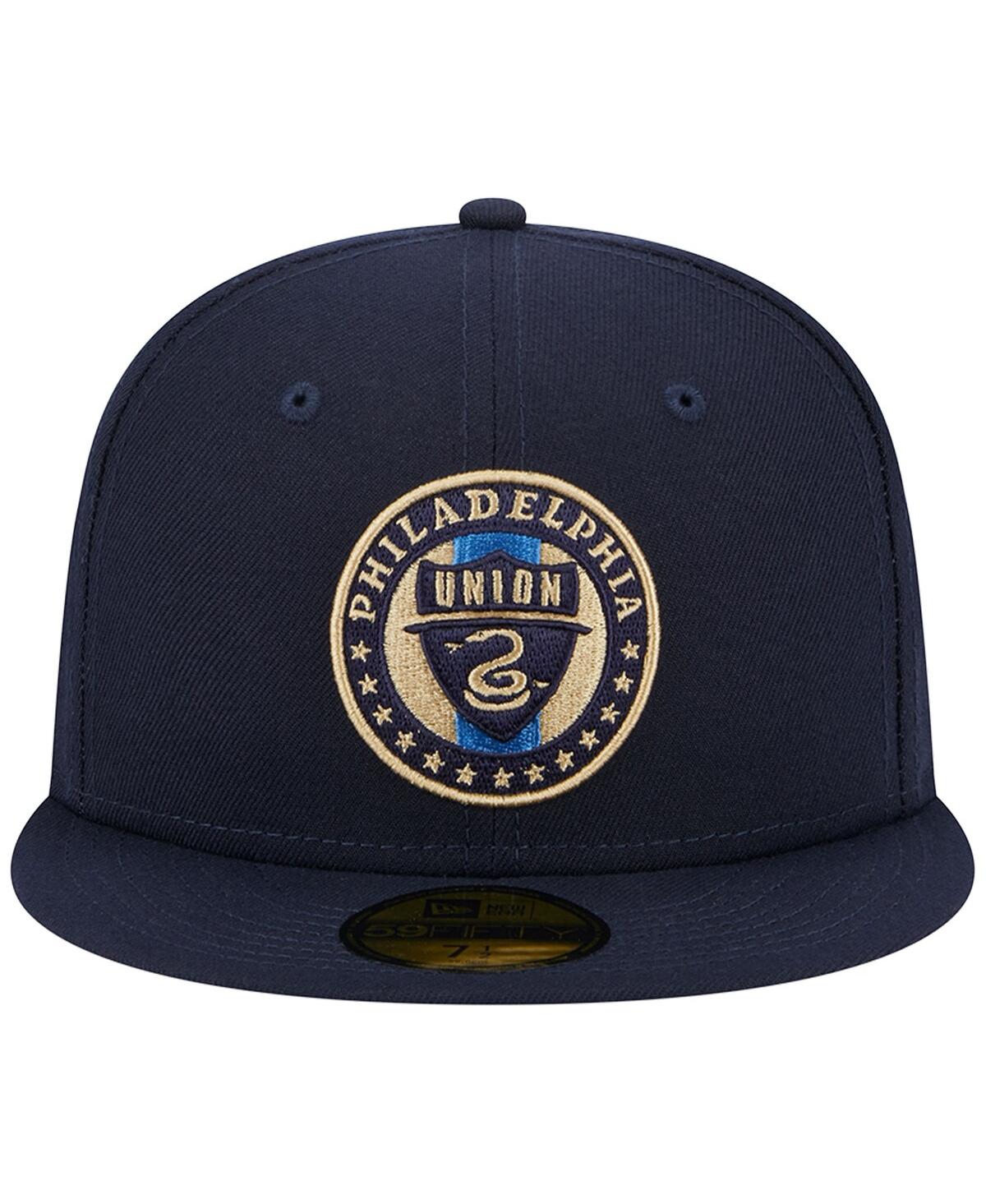 Shop New Era Men's  Navy Philadelphia Union Patch 59fifty Fitted Hat