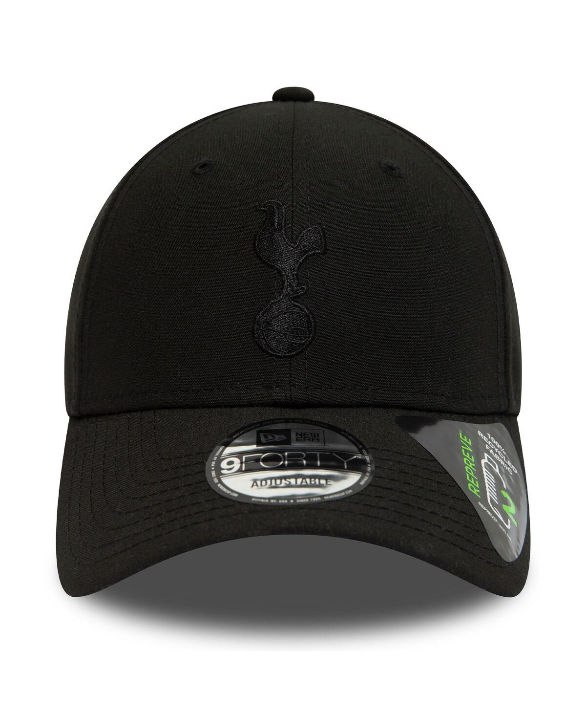 Shop New Era Men's  Black Tottenham Hotspur Logo 9forty Adjustable Hat