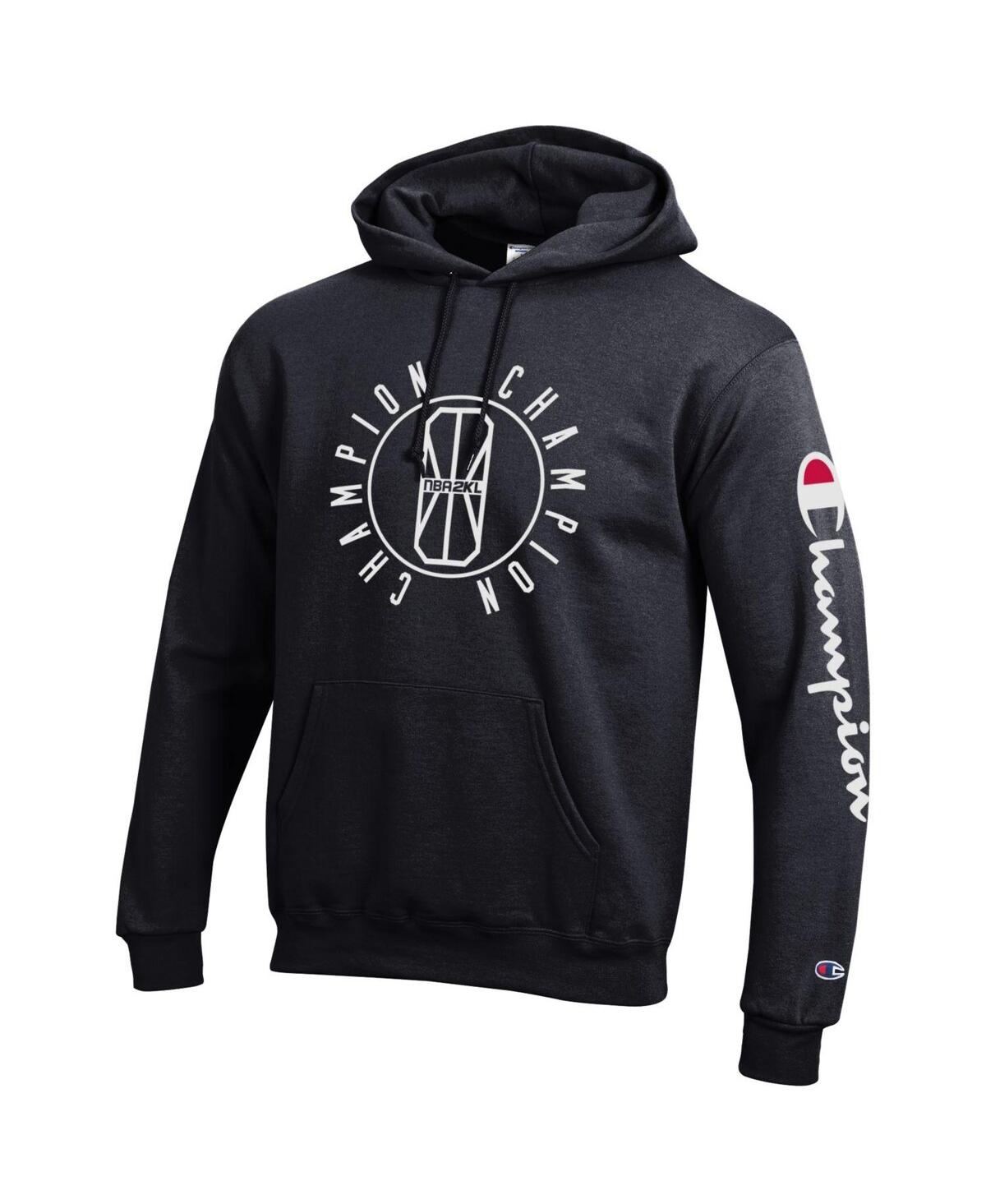 Shop Champion Men's And Women's  Black Nba 2k League In-game Logo Powerblend Pullover Hoodie