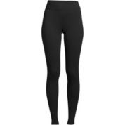 Warm Essentials by Cuddl Duds Women's Textured Fleece Thermal Leggings -  Black XL