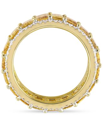 Yellow Sapphire (9-3/8 ct. t.w.) & Diamond (5/8 ct. t.w.) Eternity Band