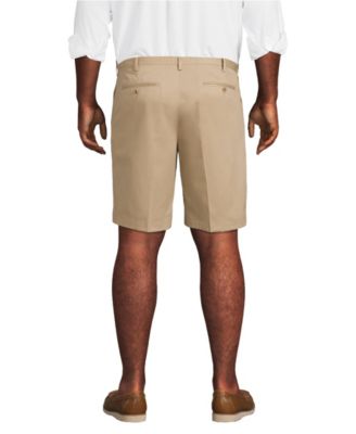 Big & Tall No Iron 9" Comfort Waist Plain Front Chino Short