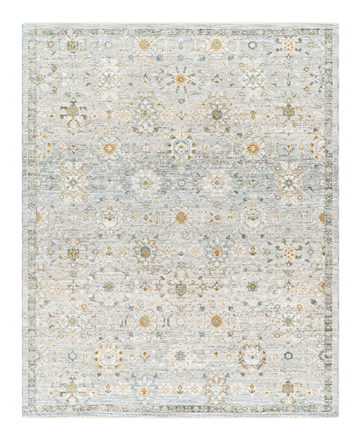 Surya Dresden Dre-2307 6'7in x 9'6in Area Rug - Gray, Ivory
