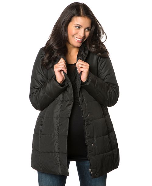 Motherhood Maternity Belted Hooded Coat Maternity Women Macy's