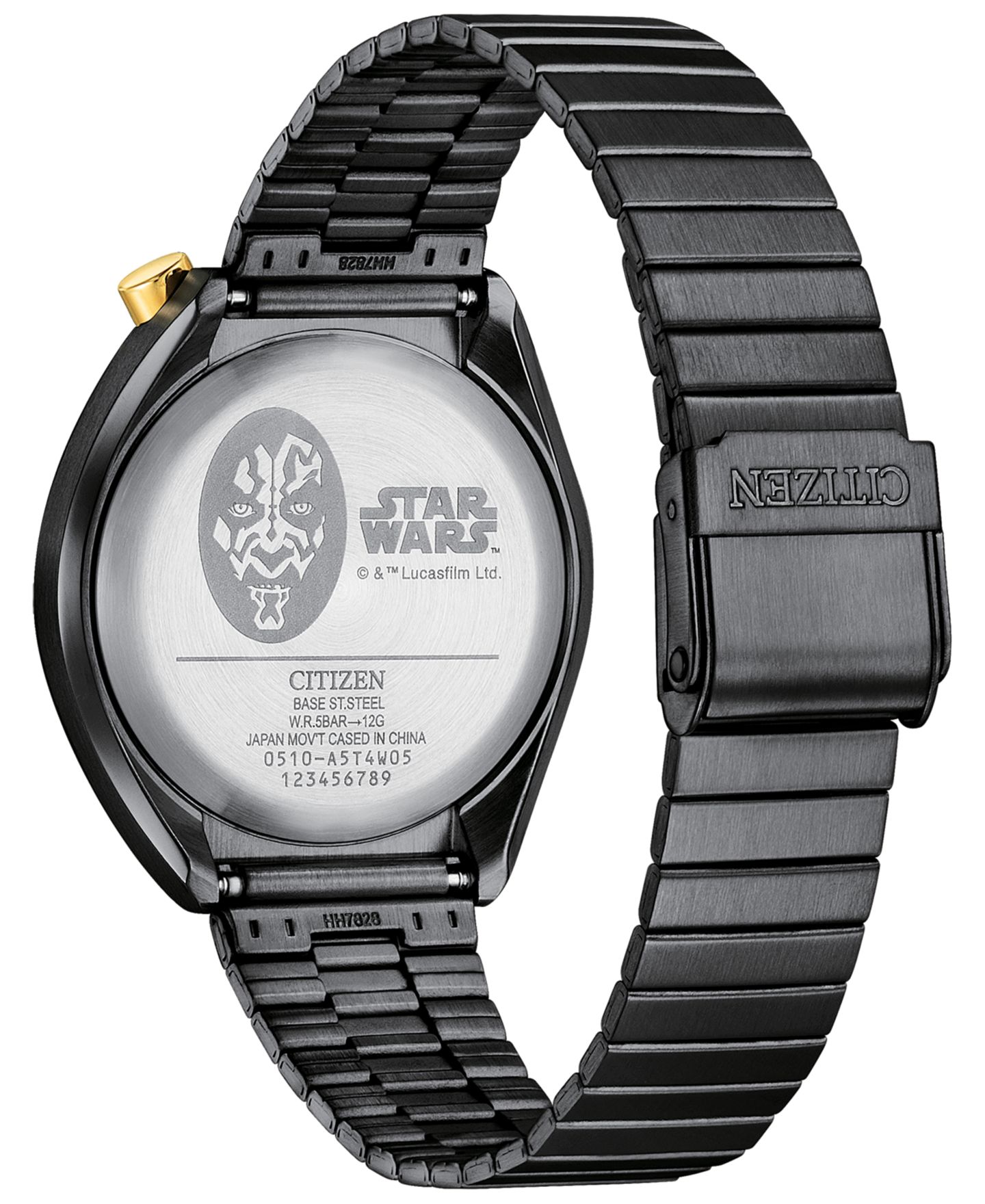 Мужские часы Citizen Chronograph Star Wars Darth Maul Black-Tone Stainless Steel Bracelet Watch 38mm — фото 3