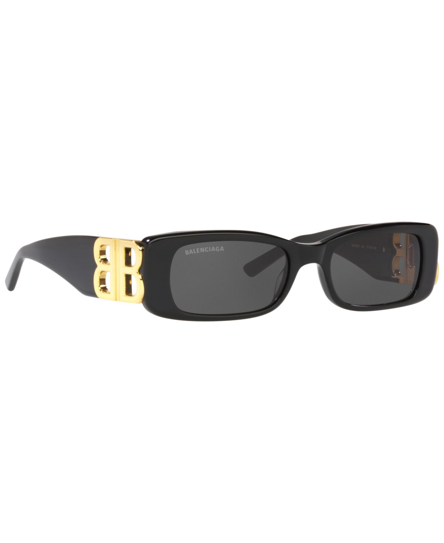 Женские солнцезащитные очки Balenciaga Rectangle Sunglasses, BB0096S 6E000253, цвет: Чёрный — фото 4