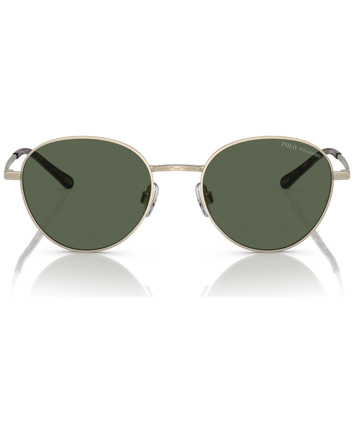 Shop Polo Ralph Lauren Men's Polarized Sunglasses, Ph3144 In Semishiny Pale Gold-tone