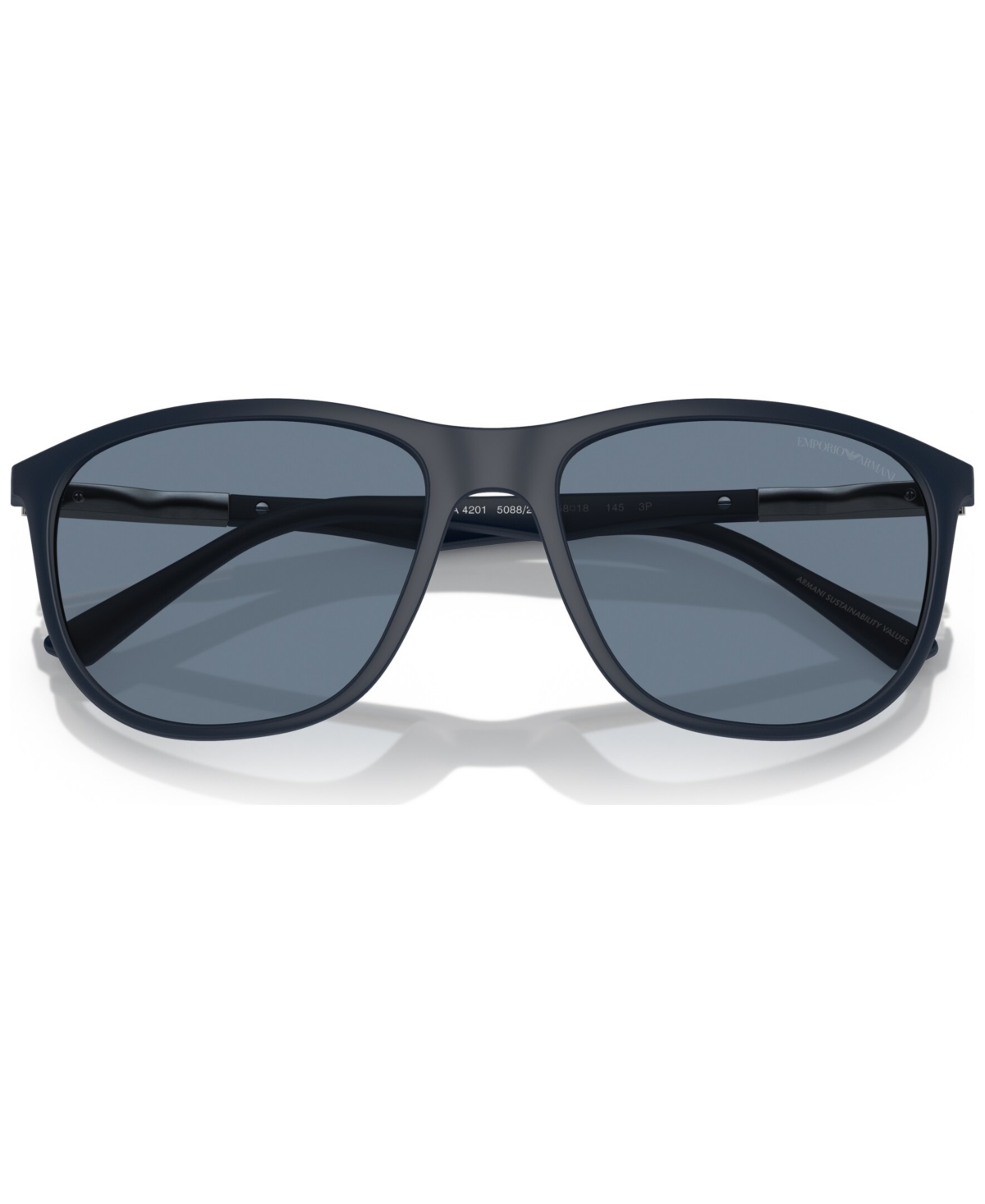 Shop Emporio Armani Men's Polarized Sunglasses, Ea4201 In Matte Blue