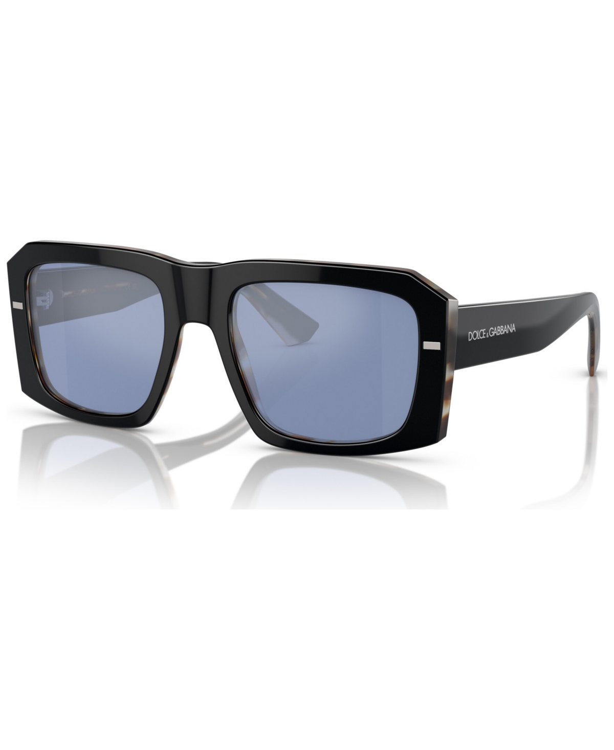 Shop Dolce & Gabbana Men's Sunglasses, Dg4430 In Black On Gray Havana
