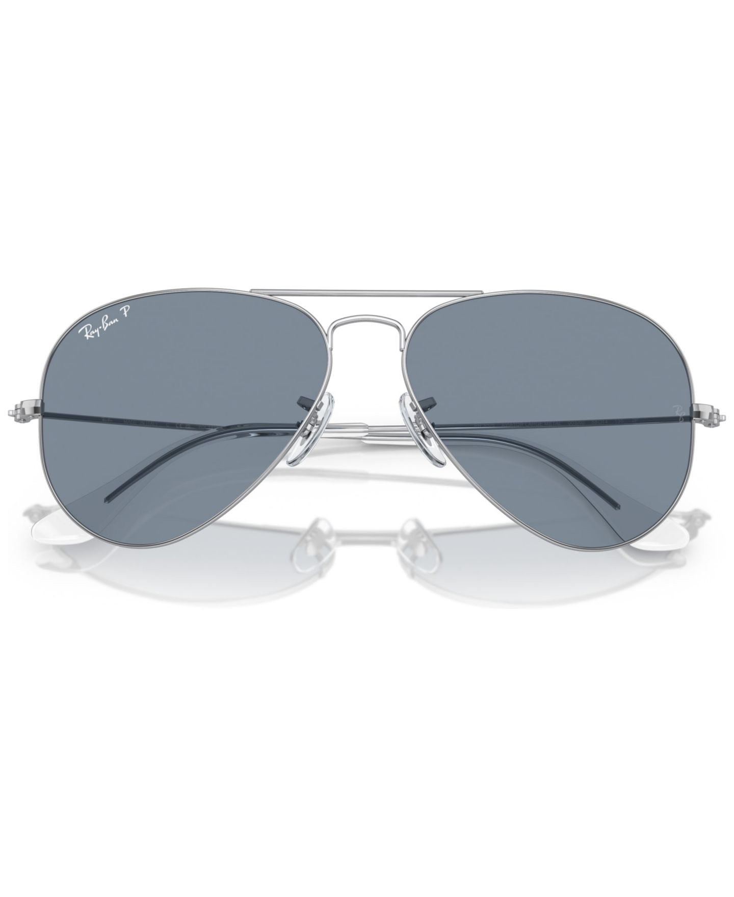 Поляризационные солнцезащитные очки Ray-Ban Aviator Classic RB3025 унисекс, цвет: Серебряный — фото 5