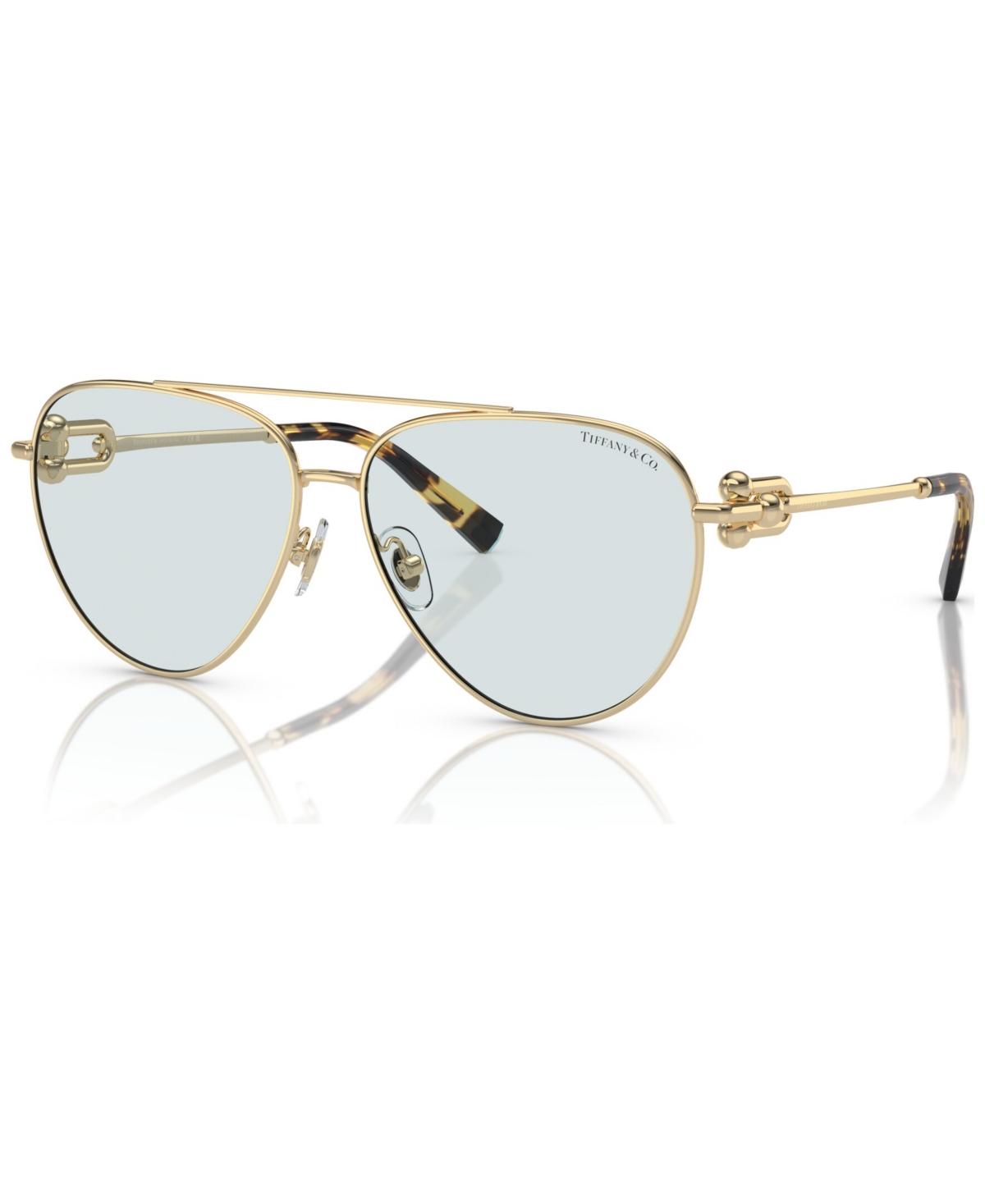 Shop Tiffany & Co Women's Sunglasses, Tf3092 In Pale Gold-tone