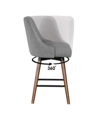 Bagford 26" Swivel Counter Stool with Legs in Fabric