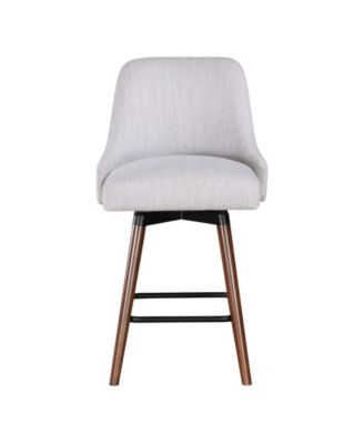 Bagford 26" Swivel Counter Stool with Legs in Fabric