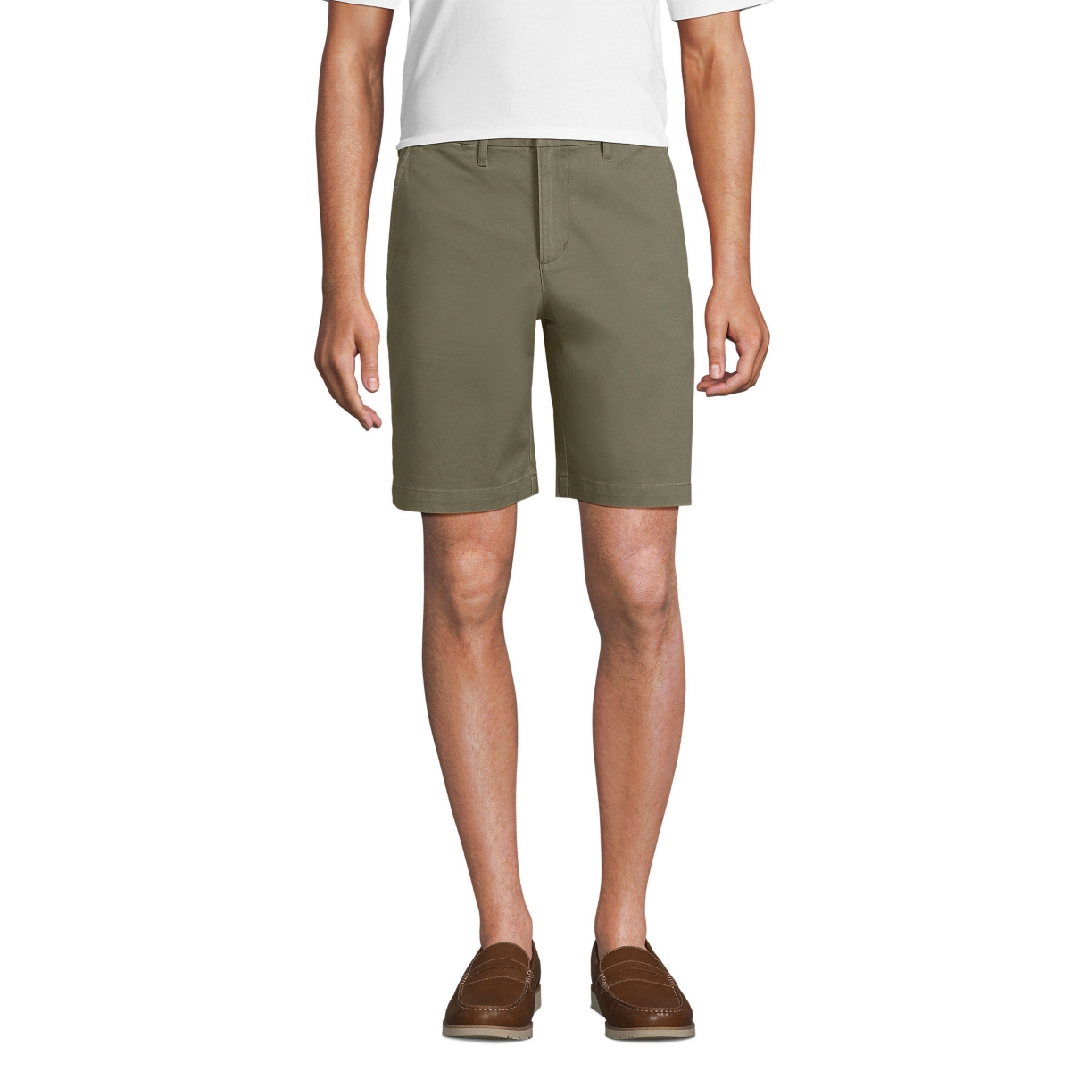 Lands' End Big & Tall 11 Traditional Fit Comfort First Knockabout Chino  Shorts In Dark Olive