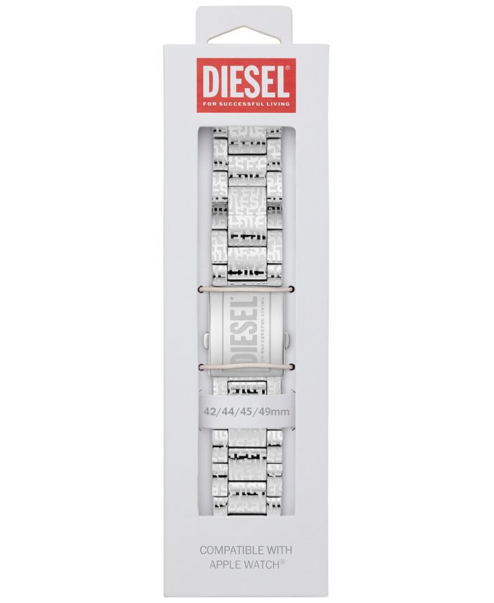 Diesel Men s Silver Tone Stainless Steel Band For Apple Watch 42