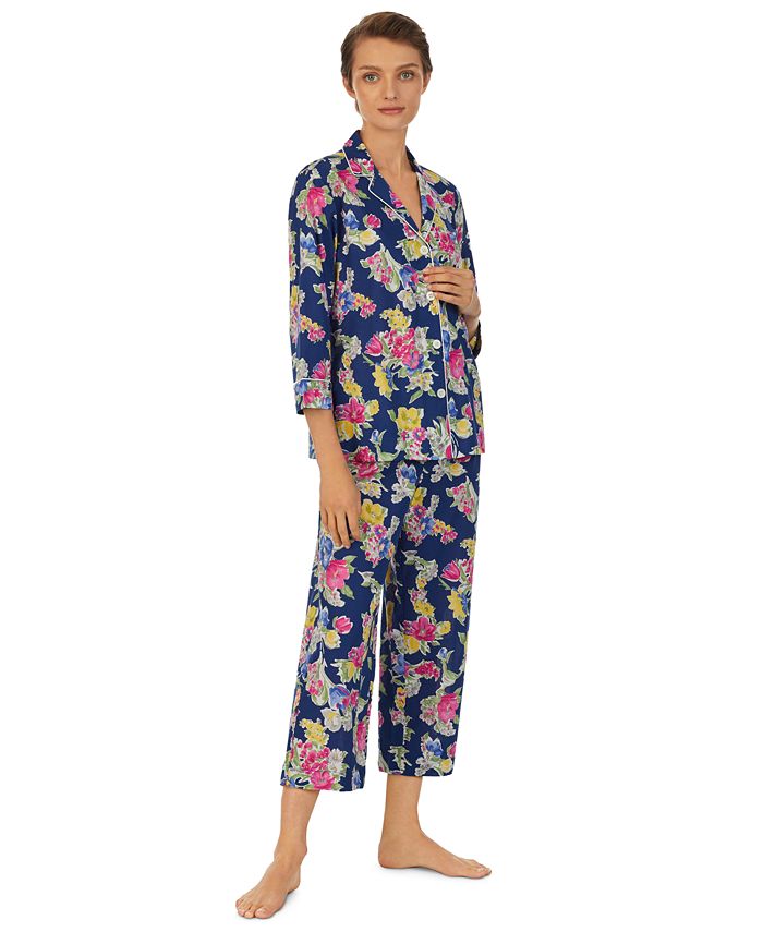 Lauren Ralph Lauren Women's Petite 2-Pc. Floral Capri Pajamas Set - Macy's