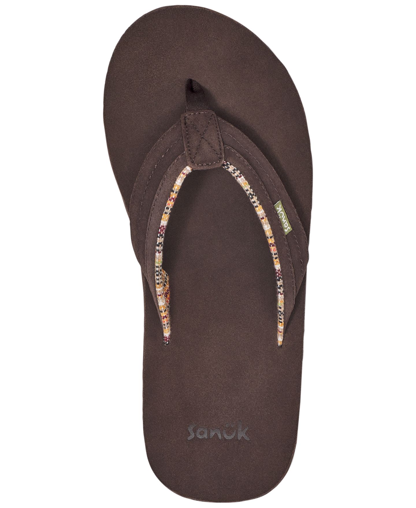 Мужские сандалии Sanuk Ziggy Suede Flip-Flops, цвет: Коричневый — фото 5