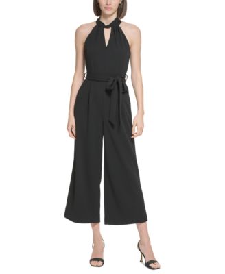 Calvin Klein - Women's Cropped Halter Jumpsuit