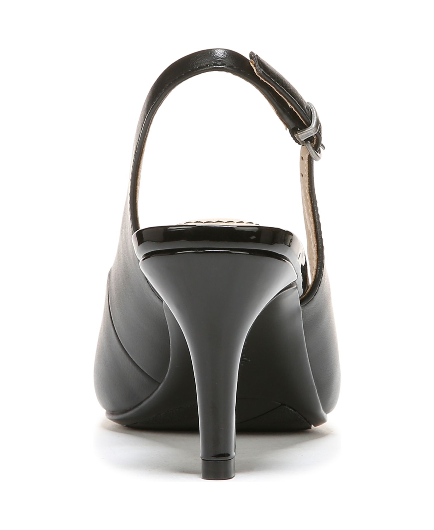 Женские туфли LifeStride Teller Slingback Peep Toe Pumps, цвет: Чёрная искусственная кожа — фото 3