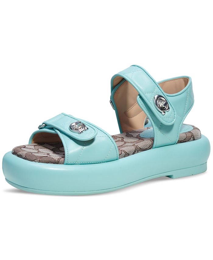 COACH Women's Peyton Double Buckle Flatform Sandals Macy's