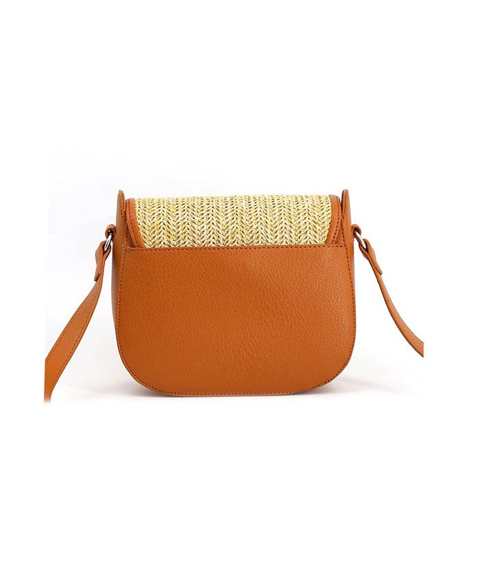 French Connection Shante Straw Crossbody Bag Macy's