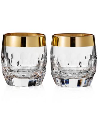 Waterford - Mixology Madmen Edition Draper Double Old Fashioned with Gold Band, Pair