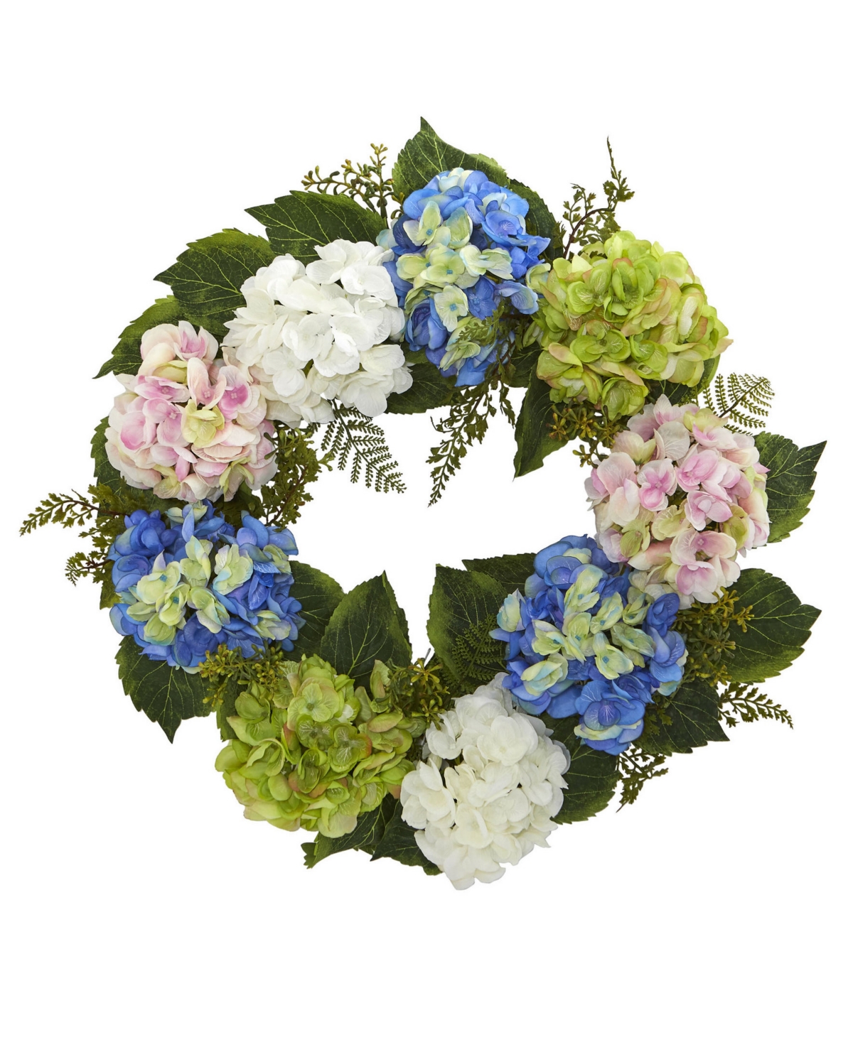 24" Hydrangea Multi Wreath - Blue