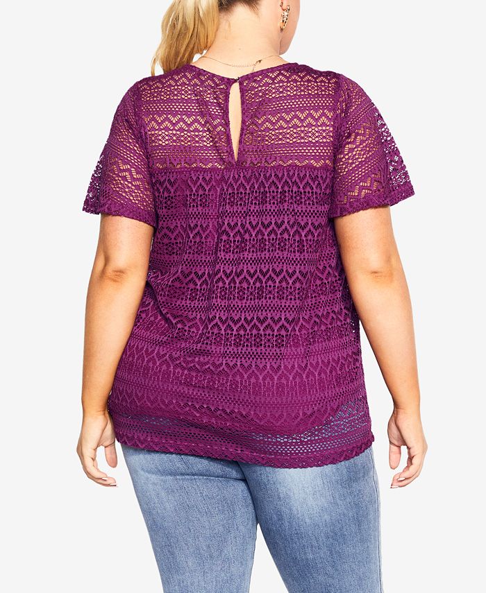 City Chic Trendy Plus Size Serenity Top Macy's