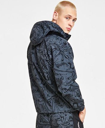 90'S Ralph Lauren Chaps, Back Print, Ripstop, Half Button Anorak Parka, Men's Size L Nylon navy blue type Vintage Second Hand main image 1