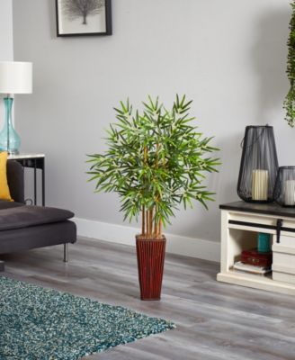 Nearly Natural 4' Artificial Plant in Decorative Planter
