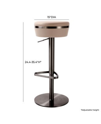 Astro Woven Leather Adjustable Stool